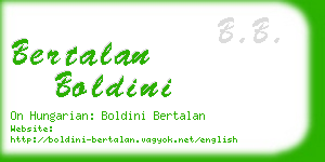 bertalan boldini business card